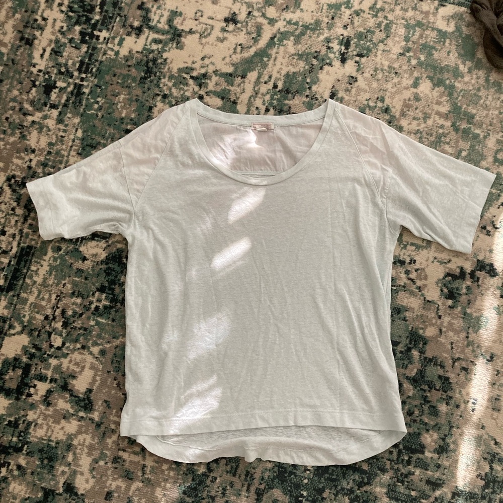 Light Aqua Short Sleeve Top